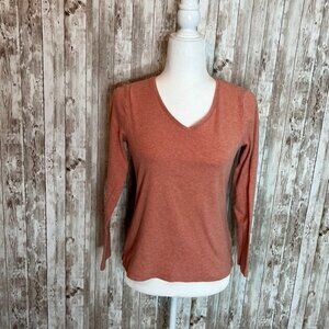 Talbots Peach Long Sleeve T-Shirt size Small
